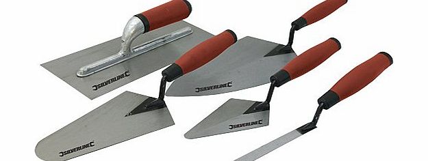 Silverline Tools Silverline 395016 Soft-Grip Trade Trowel Set 5-Piece