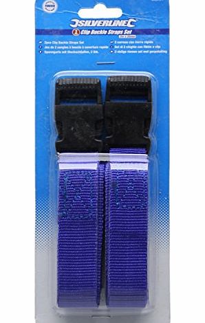 Silverline Tools Silverline 443721 Clip Buckle Straps Set 2-Piece 2m x 25mm