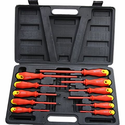 Silverline 918535 Insulated Soft-Grip Screwdriver Set 11-Piece