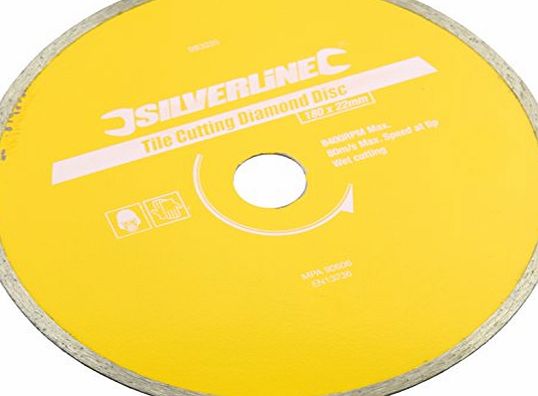 Silverline Tools Silverline 993035 Tile Cutting Diamond Disc 180 x 22.2mm