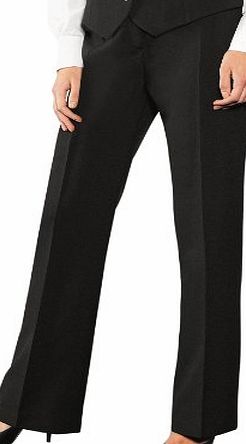 Simon Jersey Black Bootleg Zip Fastening Trousers 28 Unfinished Hems 35L