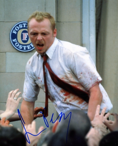 SIMON PEGG SHAUN OF THE DEAD SIGNED 10 x 8 PHOTO