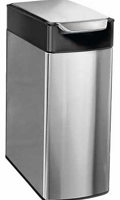 Simplehuman 40L Slim Touch Bar Bin - Brushed