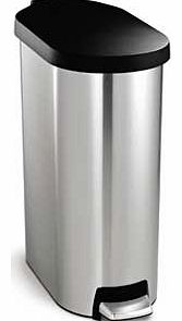 Simplehuman 45L Slim Pedal Bin - Brushed