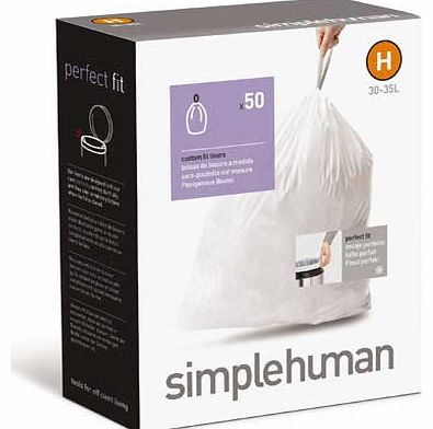 Simplehuman Bin Liners Size Code H