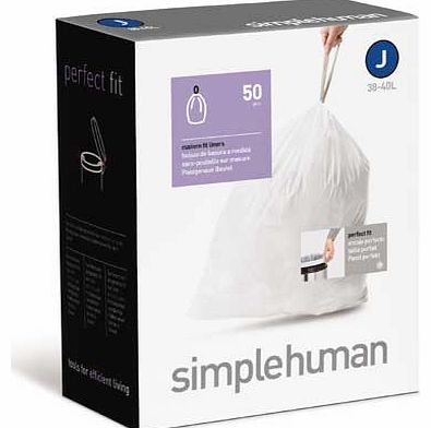 Simplehuman Bin Liners Size Code J