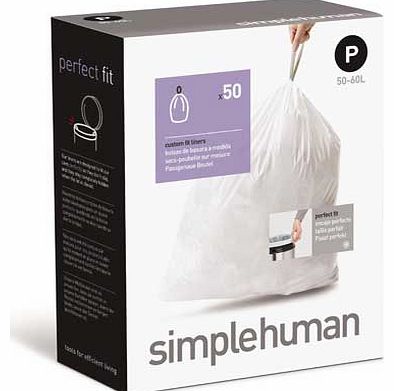 Simplehuman Bin Liners Size Code P