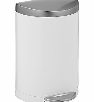 Deluxe Semi-Round Pedal Bin, White,