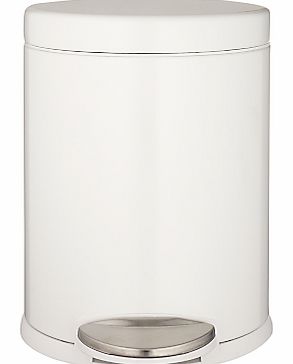 Round Pedal Bin, White, 3L