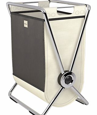 X-Frame Laundry Hamper, Chrome Steel