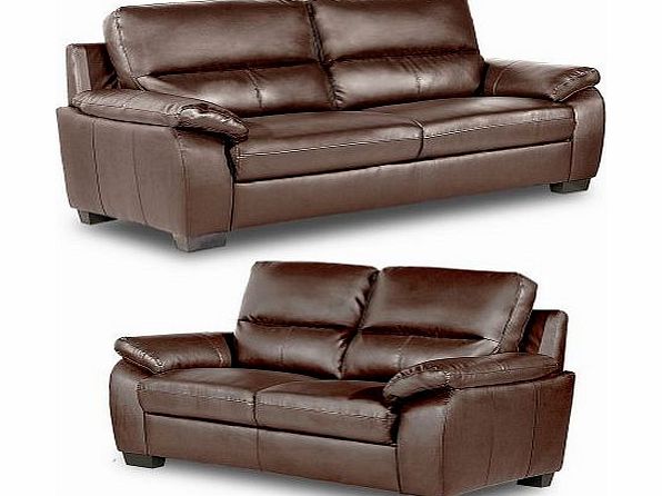 Simply StylisH Sofas Knightsbridge 3 2 Seater Brown Leather Sofas Suite