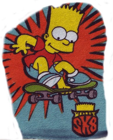 Bart Simpson Boys Wash Mitt - Blue