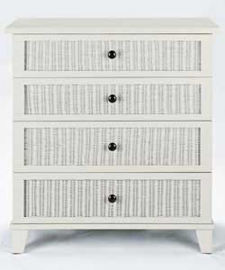 singapore 4 Drawer Chest - Ivory