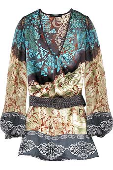 Single Belted silk blouse