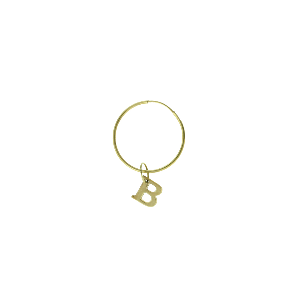 Hoop Earring- Letter-B