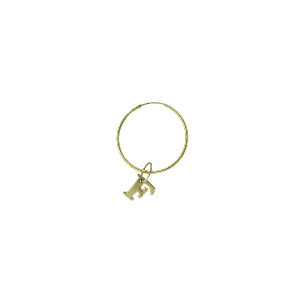 Hoop Earring- Letter-F