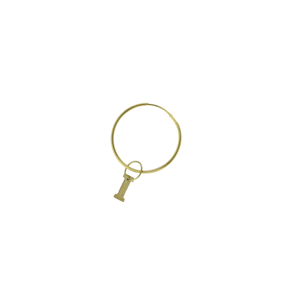 Hoop Earring- Letter-I