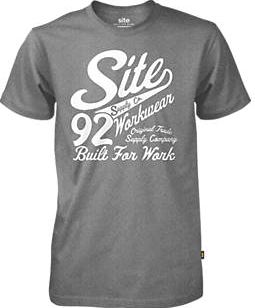 Site, 1228[^]9098J Banner T-Shirt Grey Large 42-44`` Chest 9098J
