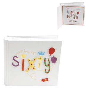 SIXTY 60th Happy Birthday Photo Album Gift