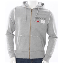 sixty hooded sweat grey melange