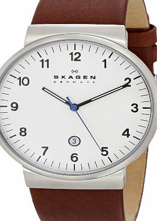 Skagen Klassik SKW6082 Mens Watch brown leather band