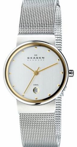 Skagen Ladies Two-Tone Mesh Watch - 355SGSC