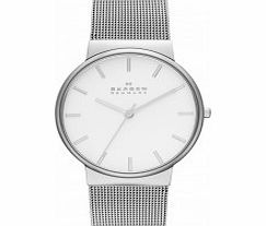 Skagen Mens Ancher Silver Mesh Strap Watch