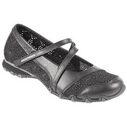 Skechers Female Ske906 Leather/Textile Upper Textile Lining Comfort Summer in Black, Pewter