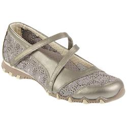 Skechers Female Ske906 Leather/Textile Upper Textile Lining Comfort Summer in Pewter