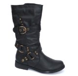 Garage Shoes - Yamaha - Womens Calf Length Boot - Black Size 4 UK