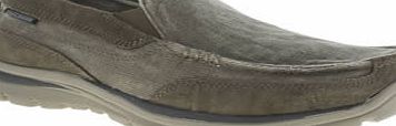 Skechers Khaki Superior Melvin Slip On Shoes