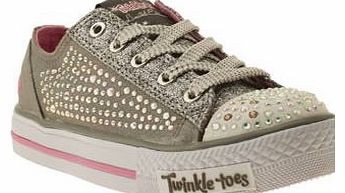 kids skechers grey glamour ties girls junior