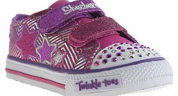 kids skechers pink triple up girls toddler