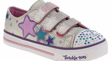 kids skechers silver triple up girls junior