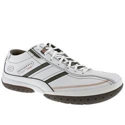 Skechers Male Skechers Boardwalk Dolby Leather Upper Fashion Trainers in White