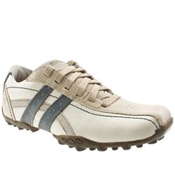 Skechers Male Skechers Ultimatum Leather Upper Fashion Trainers in Stone