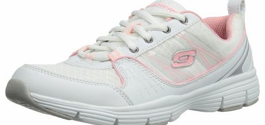 Skechers Womens Uninterrupted Stolen White/Silver/Pink Low-Top Trainers 99999795 3 UK, 36 EU