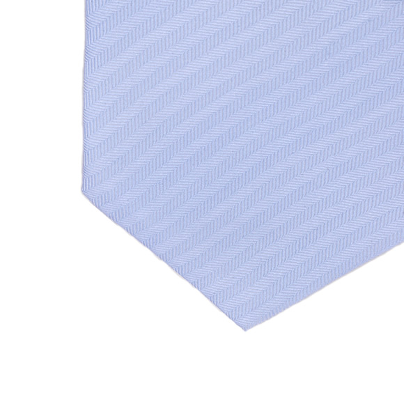 Sky Herringbone Woven Silk Tie