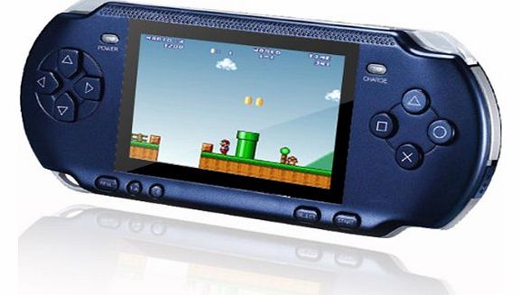 Slimstation Blue Slimstation 16 Bit Handheld Computer Games Console with 131 Retro Games.