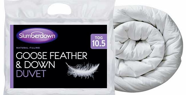 10.5 Tog Goose Feather + Down Duvet