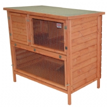 Double Decker Log Lap Hutch Flat Packed 48