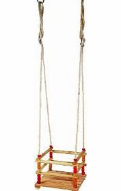Wooden Safety-Seat Garden Swing for Small Children