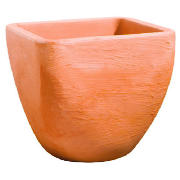 Small Square Top Round Base Planter Terracotta