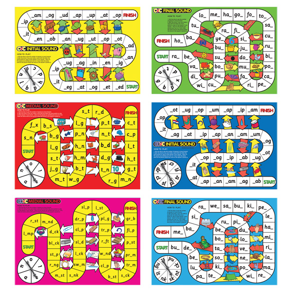 6 Cvc/cvcc Spelling Board Games Smart-Kids-L42