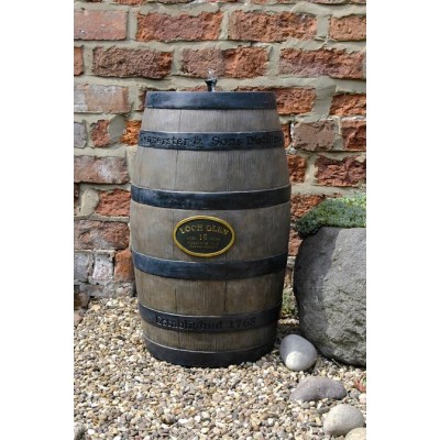 Smart Solar Whiskey Barrel Water Feature