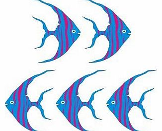 Smarts-Art 5 X Tropical Angel Fish Stickers 6`` Tiles transfers Bathroom Wall