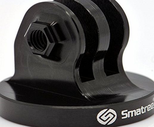 Smatree Aluminum Tripod Mount Adapter for GoPro Hero4 Hero3  Hero3 Hero2 Hero1 Camera and SJ4000, SJ5000 Camera -Threaded End (Black)