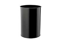 SMEAD Atlanta large round black metal waste bin, 30