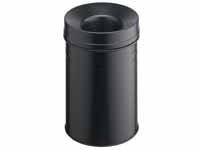 SMEAD Atlanta standard black metal waste bin with 15