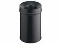 SMEAD Atlanta standard black metal waste bin with 30